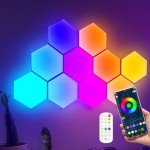 SLARY 10-Pack RGB Hexagon Wall Lights Set