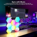 8 Pack RGB Hexagon Wall Lights with App Control