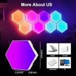 SLARY 10-Pack RGB Hexagon Wall Lights Set