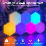 SLARY 10-Pack RGB Hexagon Wall Lights Set