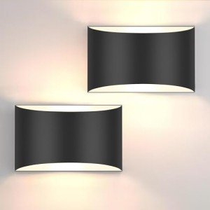 FOLKSMATE Modern LED Wall Sconces Set of 2