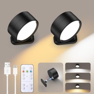Brightown LED Rechargeable Magnetic Wall Sconces - 2 Pack