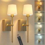 Battery-Powered Wall Sconces with Remote Control (Set of 2)