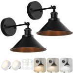 Bailoch Vintage Wireless Battery-Powered Wall Sconces - Set of 2