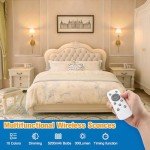 Rechargeable Gold Wall Sconce Set with Remote