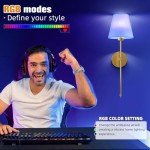 Rechargeable Gold Wall Sconce Set with Remote