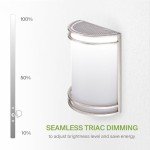 10 Inch Brushed Nickel LED Wall Sconce Light