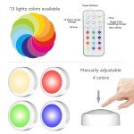 Remote-Controlled LED Puck Lights – 6 Pack