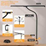 Adjustable LED Desk Lamp with Clamp for Home Office