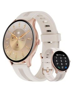 Stylish Round Smart Watch with Heart Rate Monitor
