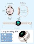 Stylish Round Smart Watch with Heart Rate Monitor
