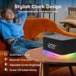 Smart Bluetooth Alarm Clock with Night Light & FM Radio