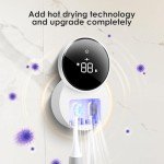 Smart Wall-Mounted Toothbrush Holder with Cleaner