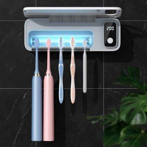 StarWin Wall-Mounted Toothbrush Cleaner with Timer