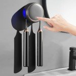 Smart Solar-Powered Toothbrush Holder and Organizer