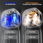 XiaoKJ Wall-Mounted Toothbrush Holder and Cleaner