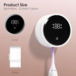 Smart Wall-Mounted Toothbrush Holder with Auto Cover