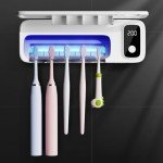 UV Toothbrush Sanitizer Holder with Timer and Slots