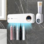 Automatic Toothpaste Dispenser and Toothbrush Cleaner Set