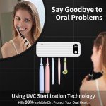 UV Toothbrush Sanitizer Holder with Timer and Slots