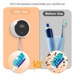 Auto-Cleaning Wall-Mounted Toothbrush Holder and Cleaner