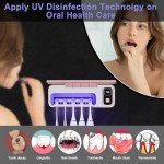 Wall-Mounted Toothbrush Sanitizer with Light - Pink