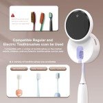 Auto-Cleaning Wall-Mounted Toothbrush Holder and Cleaner