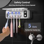 UV Toothbrush Sanitizer Holder with Timer and Slots