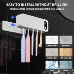 UV Toothbrush Sanitizer Holder with Timer and Slots