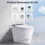 Smart Toilet with Bidet & Heated Seat Features