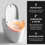 Smart Heated Bidet Toilet with Dual Flush