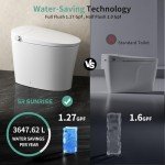 Smart Toilet with Auto Open/Close & Built-In Bidet