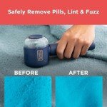 BLACK+DECKER USB-C Fabric Shaver with Stainless Steel Blades