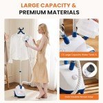 Sweetcrispy 1500W Standing Garment Steamer with Wheels