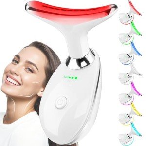 LED Facial and Neck Massager Tool With Vibration
