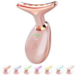 7-Color Light Facial Massager in Rose Gold