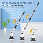 Cordless Electric Spin Scrubber with 7 Brush Heads