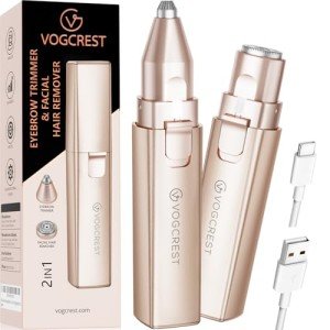 Rechargeable 2-in-1 Eyebrow and Facial Hair Remover