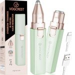 VOGCREST 2-in-1 Rechargeable Hair and Eyebrow Trimmer