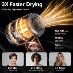 High-Speed Ionic Hair Dryer with Magnetic Attachments