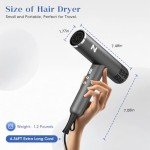Natrial Ionic 1600W Lightweight Hair Dryer with Attachments