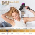 Vatsekui Hair Dryer, High-Speed Ionic Low Noise Blow Dryer with Diffuser for Fast Drying, Professional 500 Millions Negative Ionic Thermo-Control Hairdryer, Travel with Magnetic Diffuser & Nozzle