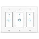 Smart WiFi Light Switch - 3 Gang, Alexa & Google Compatible