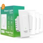 4-Pack Smart Wi-Fi Light Switch with Voice Control