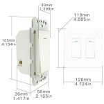 MOES WiFi Smart Light Switch with Remote Control