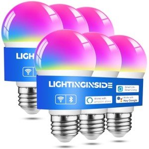 Smart LED Light Bulbs 6 Pack with Alexa/Google Home