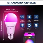 4-Pack WiFi Smart Light Bulbs with Color Change