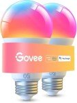 Govee Smart LED Light Bulbs, Color Changing 2-Pack