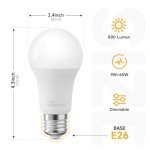 Smart Dimmable LED Light Bulbs with Voice Control