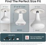 Smart Color-Changing LED Light Bulbs - 4 Pack